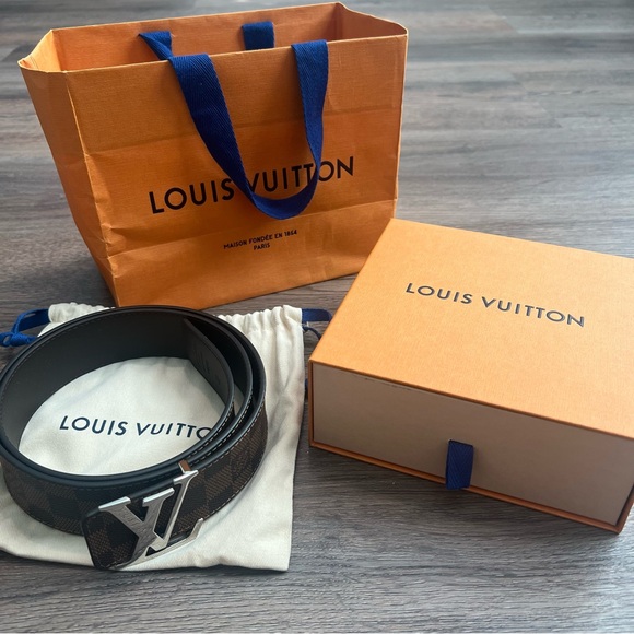 Louis Vuitton Initiales 40mm Reversible Belt 90cm 36 Monogram Checkered Damier - Picture 1 of 10